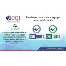 CERTIFICAÇÃO INTEGRADA ISO 9001:2015 + ISO 14001:2015 - ECOPEL